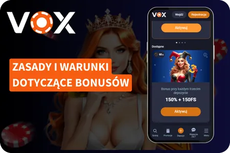VoxCasino Zasady i warunki dotyczące bonusów